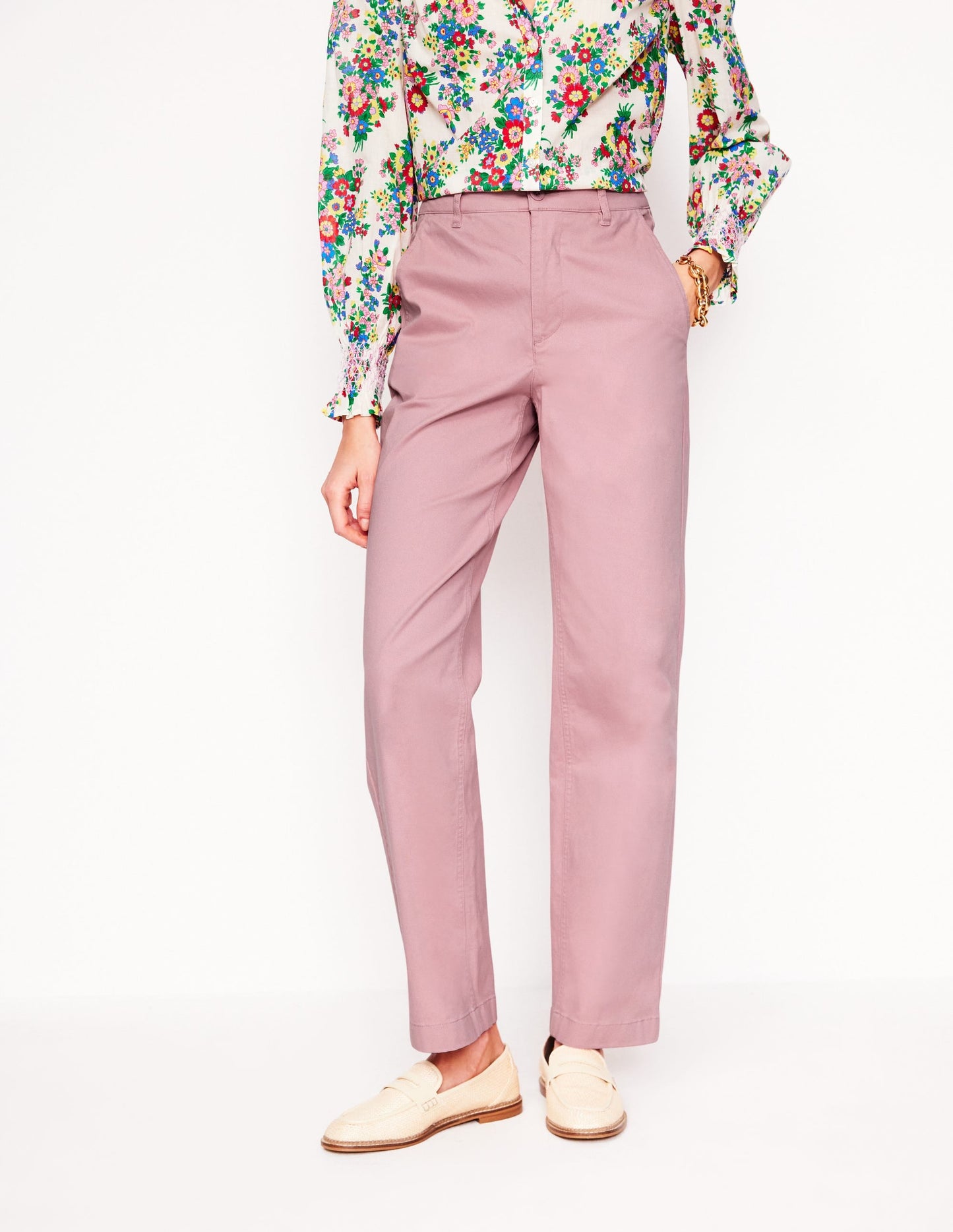 Barnsbury Chino Pants-Almond Pink